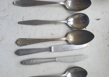 Sztućce metalowe stare vintage retro m.in Gerlach platery, posrebrzane