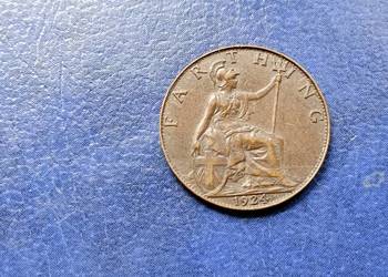 Stare monety 1 farthing 1924 Anglia