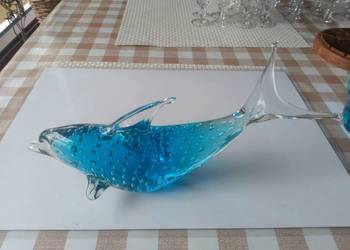 figurki szklane delfiny