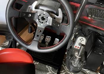 Logitech g25+ shifter+ pedalbox+ ręczny SimMasters+stojak