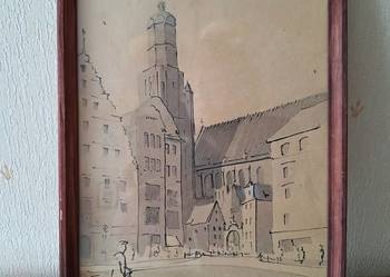 obraz Wrocław widok z placu gołębiego autor nn