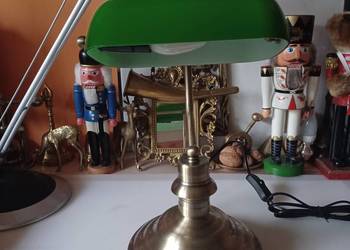 Piękna lampa stołowa, bankierka.