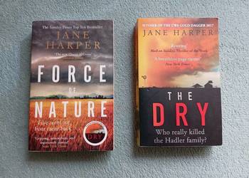 2 Książki po angielsku JANE HARPER "The Dry" and "Force of nature".