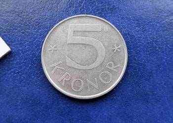 Stare monety 5 koron 1984 Szwecja