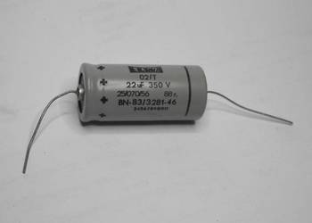Kondensator 22uF 350V 02/T Unitra ELWA
