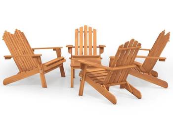 vidaXL 5-cz. zestaw wypoczynkowy do ogrodu Adirondack(SKU:3152136)