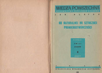 (01951) OD NATURALNEJ DO SZTUCZNEJ PROMIENIOTWÓRCZOŚCI – JAN