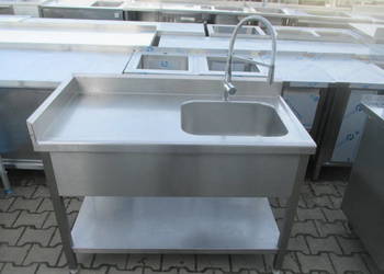 Zlew Gastronomiczny 1 Komorowy Z Półką 120/60/85