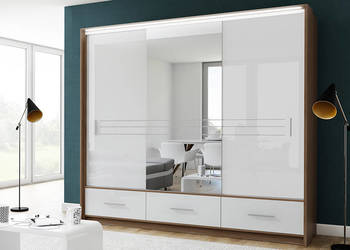 Szafa Amsterdam z lustrem-255 cm-Wysyłka gratis.
