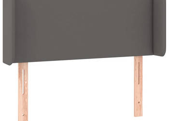 Zagłówek do łóżka z LED szary 93x16x78/88 cm sztuczna skóra WM-3123038