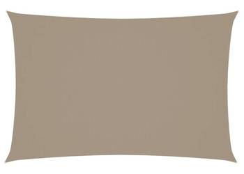 Prostokątny żagiel ogrodowy z tkaniny Oxford, 2x4 m, taupe（135422）