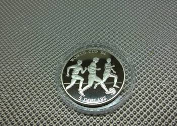moneta Wyspy Cooka 5 dolarów, 1991 Mundial 1994 USA