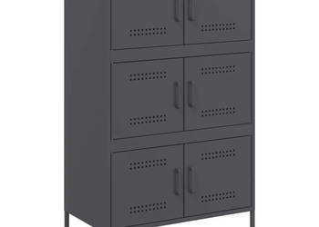 Szafka antracytowa 68x39x113 cm stal WM-842960