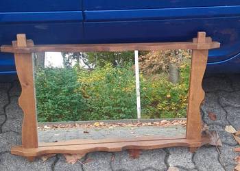 Lustro wiszące drewniane