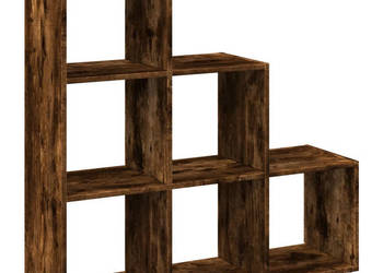 Regał przegroda 3 poziomy przydymiony dąb 99x29x99 cm WM-857962
