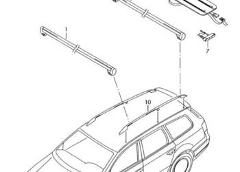 VW PASSAT B6 / B7 KOMBI  RELINGI DACHOWE 3C9860027 3C9860028