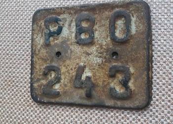 Stara tablica rejestracyjna komar żak ryś simson