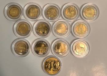 5zł - 13 monet z serii Odkryj Polskę 2018 -2025r. + 2zł  2011r. Gratis