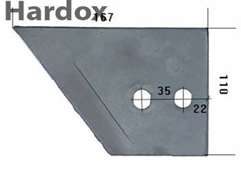 Lemiesz przedpłużka HARDOX FR2/L części do pługa GASSNER