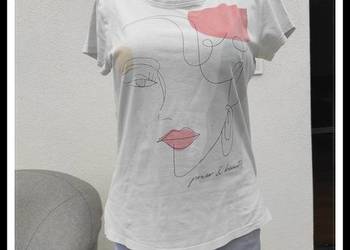 Bluzka koszula tshirt kobieca twarz 40 L Tom & Rose