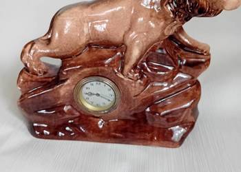 Porcelanowy Niemiecki zegar Kominkowy