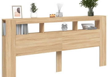 Wezgłowie łóżka z LED dąb sonoma 220x185x1035 cm WM-837374