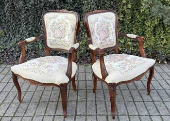 -ARTexpert- Para foteli Ludwik fotel tapicerka gobelin