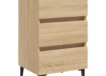 Szafka nocna z metalowymi nóżkami dąb sonoma 40x35x69 cm WM-805911