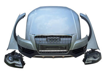 AUDI A4 B8 ALLROAD 08-12 LX7W KOMPLETNY PRZÓD MASKA ZDERZAK BŁOTNIK PAS