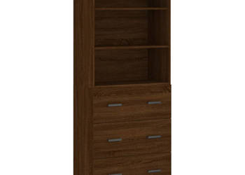 Witrynka brązowy dąb 695x34x180 cm materiał drewnopochodny WM-3189396