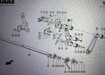 Wahacz Claas Mega 370-340 Nr kat. części 000 542 189 0/ 000 542 190 0