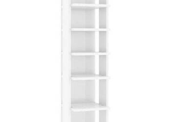 vidaXL Szafka na buty, wysoki połysk, biała, 27,5x27x102 cm（SKU:808497）