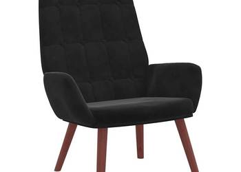 vidaXL Fotel, czarny, obity aksamitem(SKU:4102638)