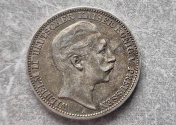 67) NIEMCY PRUSY srebro - 3 Marki - 1912 r. - A
