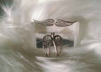 Srebrne skrzydełka komplet biżuteria