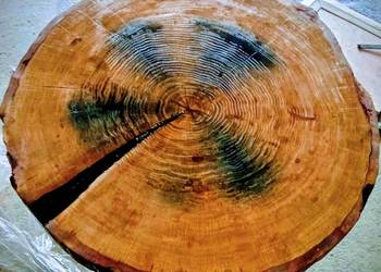 Stolik kawowy z plastra dębu