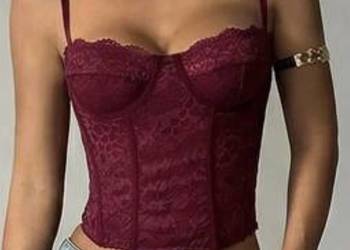 Gorset bordowy S-ka