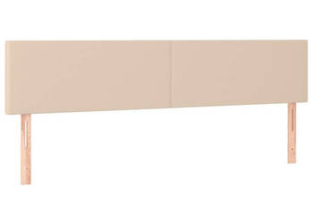 Zagłówek do łóżka z LED cappuccino 180x5x78/88 cm ekoskóra WM-3121439
