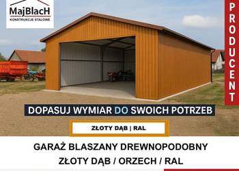 Wiata Drewnopodobna/Hala Garaż|Garaż Dwuspadowy|Konsturkcja– Maj-BlacH