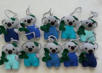 WYPRZEDAŻ misie koala wykonane na szydełku, brelok, zawieszka