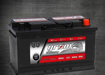 Akumulator GROM AGM START&STOP 80Ah 800A Prawy Plus