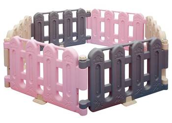 ogrodzenie modułowe dla dzieci Spring szaro - różowy