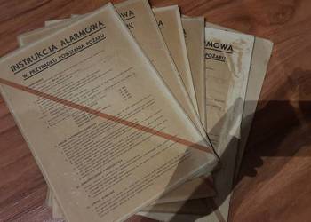 Instrukcja alarmowa pożarowa tablica informacyjna PRL 6szt