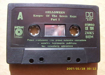+ ROCK ,kaseta  ; HELLOWEEN--KEEPER OF THE SEVEN .