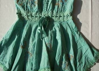 Tunika Asymetryczna Top Haft Koronki 38 vintage