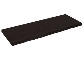 Półka ciemnobrązowa 160x60x(2-6) cm wykończone drewno dębowe WM-363835