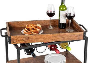 Wózek Barek kuchenny Rustykalny na kółkach