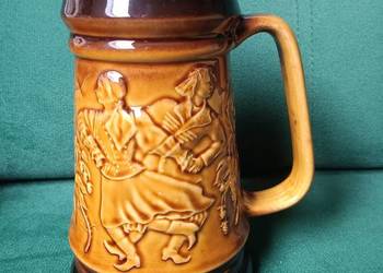 Duży kufel ceramiczny z motywem góralskim Fabryka Porcelany Tułowice