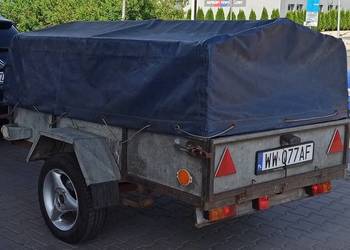 Przyczepa samochodowa mocna z plandeką