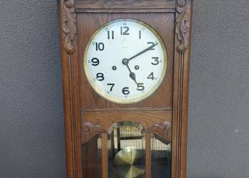 Stary zegar ścienny Mauthe sprawny świetny stan film gongu F073